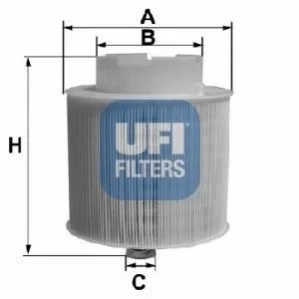 Повітряний фільтр для UFI 27.598.00 фото товару
