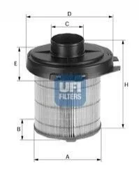 Воздушный фильтр для UFI 27.845.02 фото товара