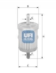 Комплект топливных фильтров UFI 31.001.00