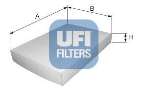 Фільтр, повітря у внутрішній простір UFI 53.034.00 фото товару