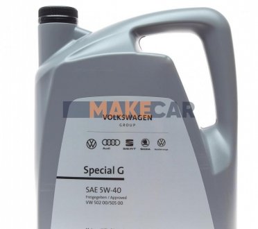 Моторна олія Special G 5W-40 синтетична 5 л VAG Gs55502m4 (фото 1)