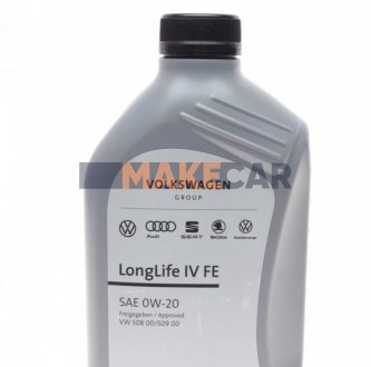 Моторное масло LongLife IV FE 0W-20 синтетическое 1 л VAG GS60577M2 (фото 1)