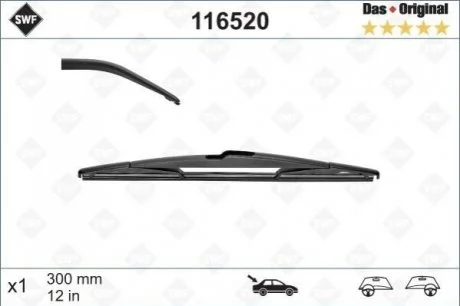 Щетка стеклоочистителя SWF Blades для VALEO 116520 фото товара