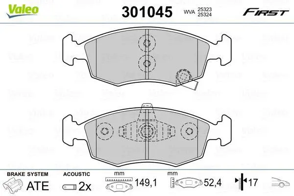 <strong>Гальмівні колодки VALEO 301045 (фото 1)</strong>