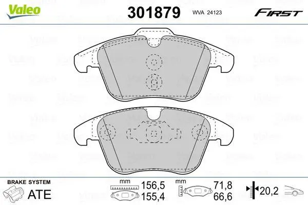 <strong>Колодки тормозные VALEO 301879 (фото 1)</strong>