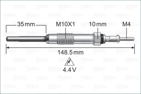 CITROEN свічка розжарювання Jumper HDI,Peugeot 11-,Ford Transit 2.2TDCi для VALEO 345225 фото товару