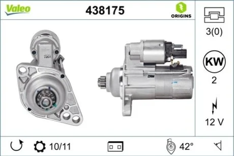Стартер для VALEO 438175 фото товара
