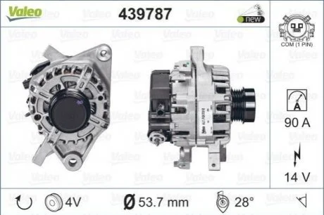 Генератор для VALEO 439787 фото товару