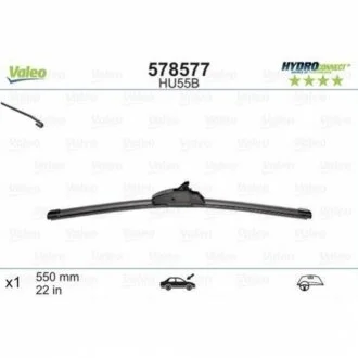 Щітка склоочисника Valeo HU55B HydroConnect Upgrade LHD 55cm x 1шт. для VALEO 578577 фото товару