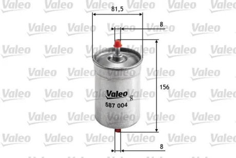 Фильтр топливный для VALEO 587004 фото товару