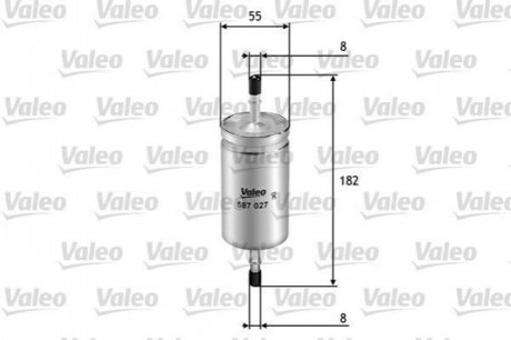 Фильтр топливный Valeo 587027 (фото 1)