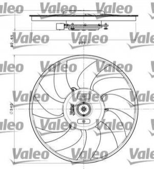 Вентилятор радиатора (правый) Valeo 696349