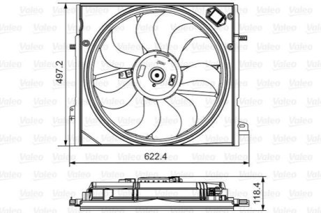 Вентилятор охлаждения радиатора Valeo 698582 (фото 1)