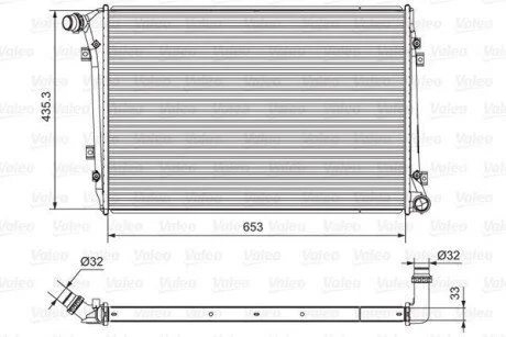 Радіатор для Volkswagen, Skoda, Seat, Audi VALEO 701664 фото товару