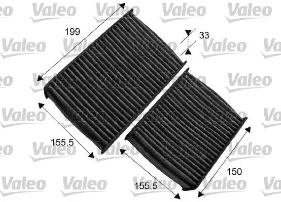 <strong>Фільтр салону вугільний VALEO 715557 (фото 1)</strong>