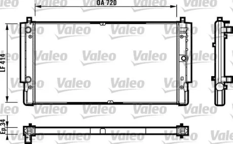 VW Радіатор охолодження BUS T4 2.0-2.5 96- для Volkswagen VALEO 731616 фото товару
