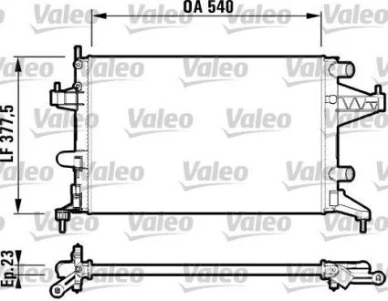Радіатор для Opel VALEO 732825 фото товару