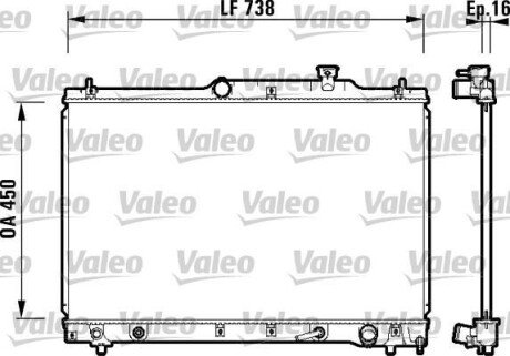 Радіатор охолоджування Valeo 734201 фото товара