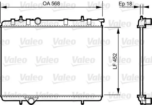 <strong>CITROEN Радіатор охолодження BERLINGO 1.6 VALEO 735090 (фото 1)</strong>