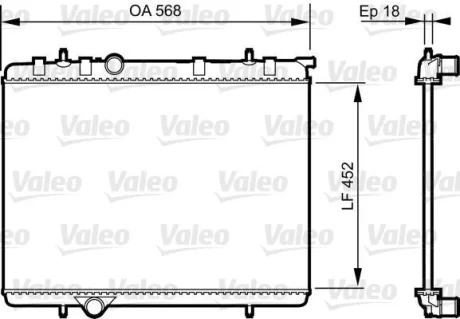 CITROEN Радіатор охолодження BERLINGO 1.6 для VALEO 735090 фото товару
