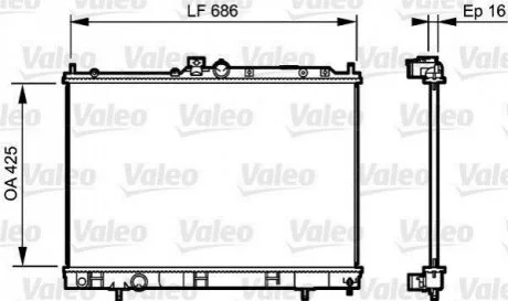 Радіатор системи охолодження для Mitsubishi VALEO 735201 фото товару