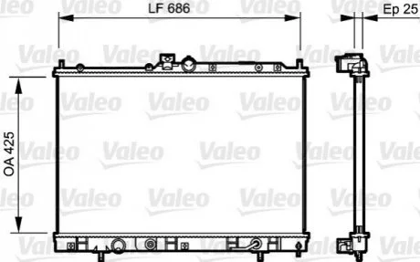 Радіатор, охолодження двигун для Mitsubishi VALEO 735202 фото товару
