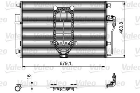 Радіатор кондиціонера для Mercedes VALEO 812502 фото товару