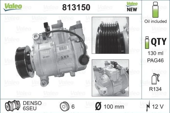 <strong>Компресор кондиціонера VALEO 813150 (фото 1)</strong>