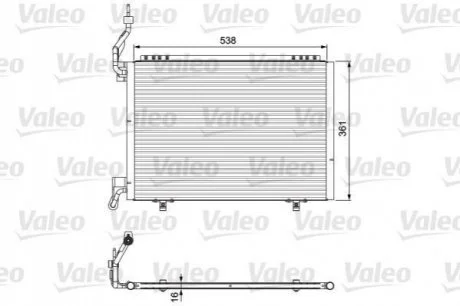 Конденсер кондиціонера Valeo для Ford VALEO 814075 фото товару