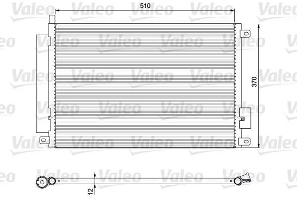 <strong>Радіатор кондиціонера FIAT 500/PANDA 0.9-1.3 09- VALEO 814155 (фото 1)</strong>
