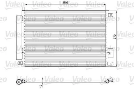 Радіатор кондиціонера FIAT 500/PANDA 0.9-1.3 09- для Fiat, Ford, Lancia VALEO 814155 фото товару