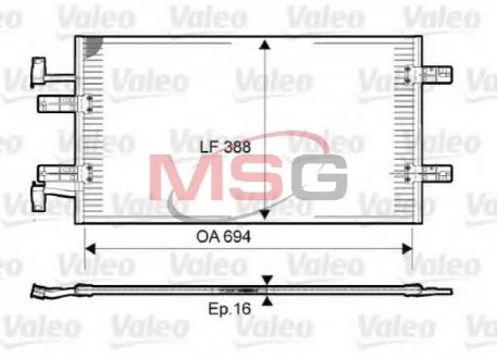 Радіатор кондиціонера Trafic/Vivaro 2.5 CDTi/dCi 06>/2.0CDTi 11> для Renault, Vauxhall, Nissan, Opel VALEO 814171 фото товару