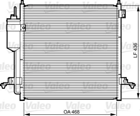 <strong>Конденсатор кондиціонера MITSUBISHI L200 (вир-во) VALEO 814214 (фото 1)</strong>