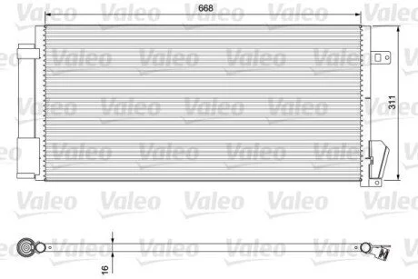 Радіатор кондиціонера для Fiat, Opel VALEO 814377 фото товару