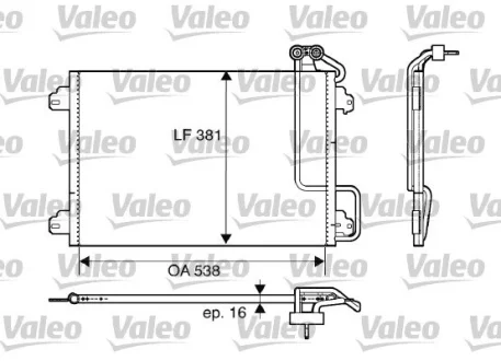 Конденсер кондиціонера для Citroen, Peugeot VALEO 817508 фото товару