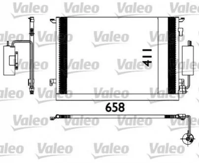 Радіатор кондиціонера для Vauxhall, Opel, Fiat VALEO 817648 фото товару