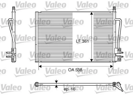 <strong>Конденсатор кондиціонера VALEO 817664 (фото 1)</strong>