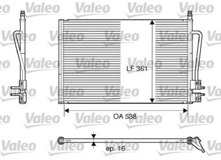 Конденсатор кондиціонера для VALEO 817664 фото товару