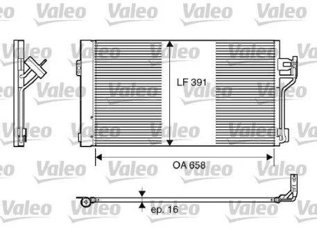 Радіатор кондиціонера для Mercedes VALEO 817842 фото товару