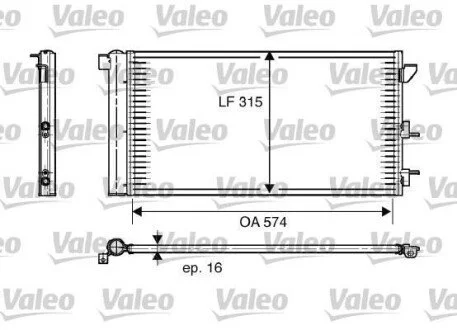 Радіатор кондиціонера для Fiat VALEO 818005 фото товару