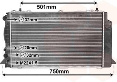 Радіатор охолодження AUDI 80 Van Wezel 03002089 фото товара