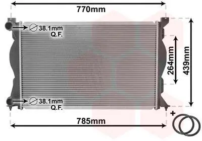 <strong>Радіатор охолодження двигуна AUDI A6 04 >11 Van Wezel 03002233 (фото 1)</strong>
