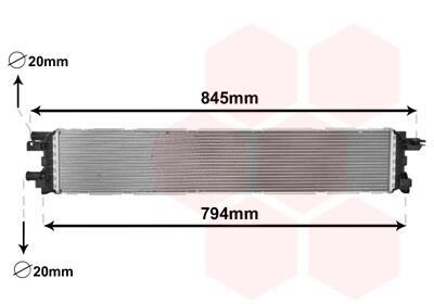 Радіатор інтеркулера Audi A4/A5/S4/S5 Quatro Van Wezel 03002366 фото товару