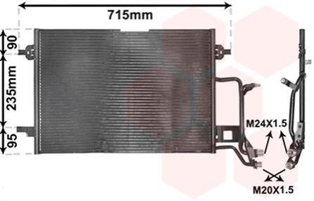 Конденсор кондиціонера A4/PASSAT5 ALL 94-98 Van Wezel 03005116 фото товара