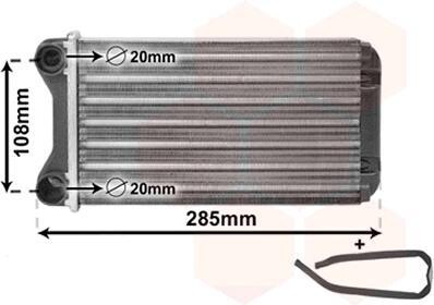 Радіатор обігрівача AUDI A4 ALL 00- LHD Van Wezel 03006223 фото товара