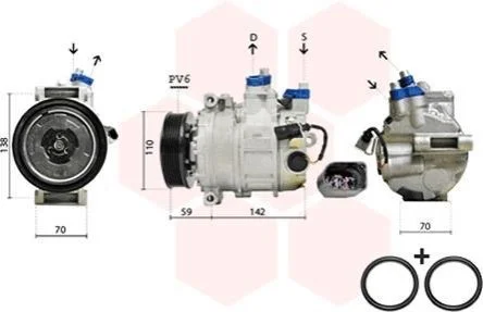 <strong>Компресор кондиціонера AUDI Van Wezel 0300K029 (фото 1)</strong>