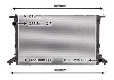 <strong>Радіатор охолодження AUDI A4,A5,A6,Q7 3.0TDi 15+ HD (вир-во) Van Wezel 03012722 (фото 1)</strong>