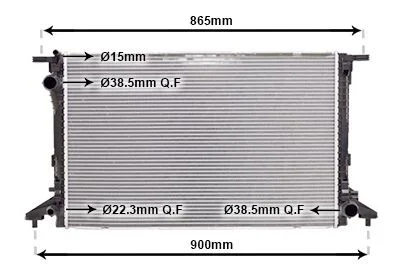 Радіатор охолодження AUDI A4,A5,A6,Q7 3.0TDi 15+ HD (вир-во) для Van Wezel 03012722 фото товара