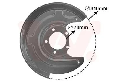 <strong>Захист гальмівного диска Audi A6 RR 97>04 (вир-во) Van Wezel 0315374 (фото 1)</strong>