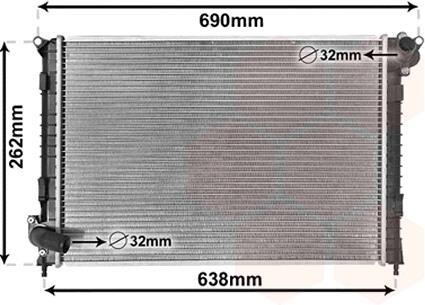 Радіатор охолодження Van Wezel 06002314 фото товара